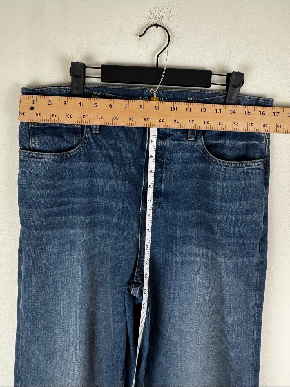J.Crew Denim Trouser Jeans Wide Leg High Rise Size 30 Blue Charlotte Wash - Picture 13 of 15